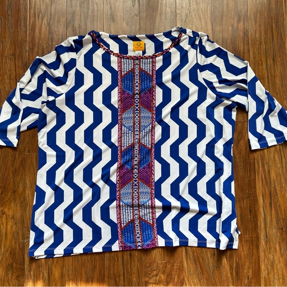 Bundle of Two Women’s Size XXL/22 Blouses Multicolored Breathable Summer - Picture 3 of 9